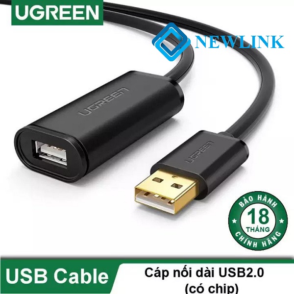 Cáp USB 20m Ugreen 10324 có chíp khuếch đại cao cấp